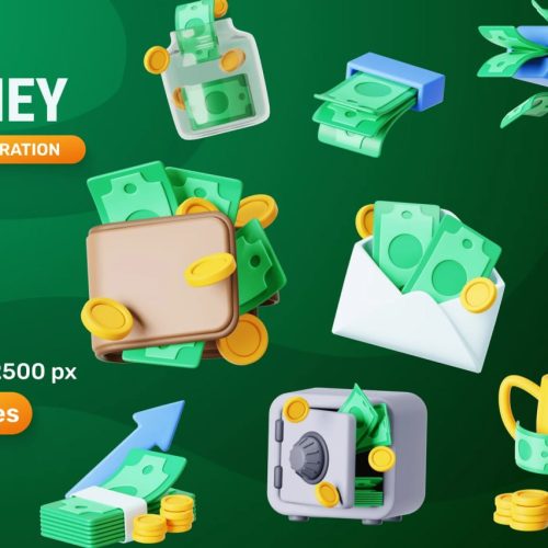 Money 3D Illustration-2