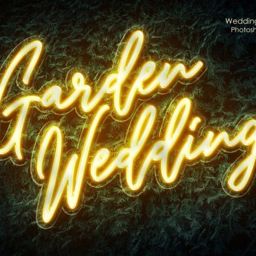 Wedding Neon Sign Text Effect